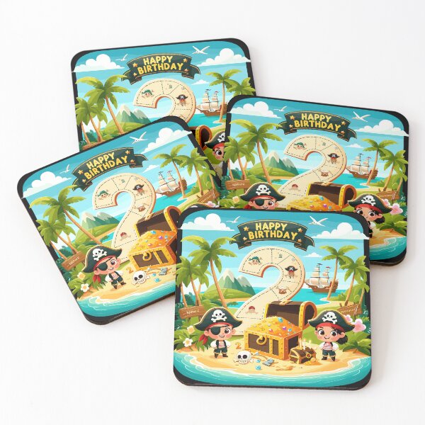 Item preview, Happy Second Birthday - Pirate Adventure Treasure Party designed and sold by Jurady.
