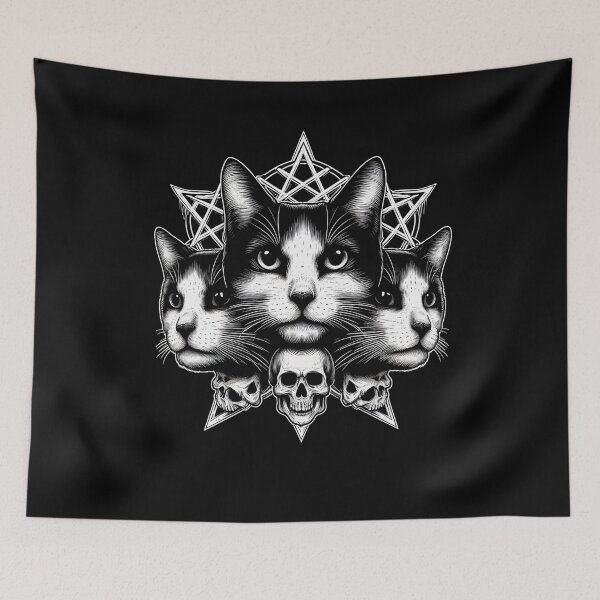 Item preview, White Dark Cats Skull designed and sold by Big Catsby.