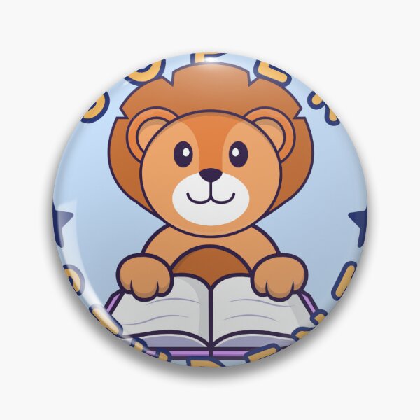 Item preview, a smart lion reading a book designed and sold by JusticeKeepGo.
