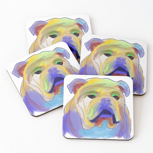 Item preview, Colourful British bulldog designed and sold by YMarshallArts.