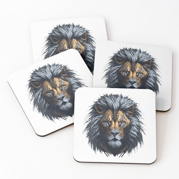 Item preview, Gray Lion head with dark colors designed and sold by MamikonarsRB.