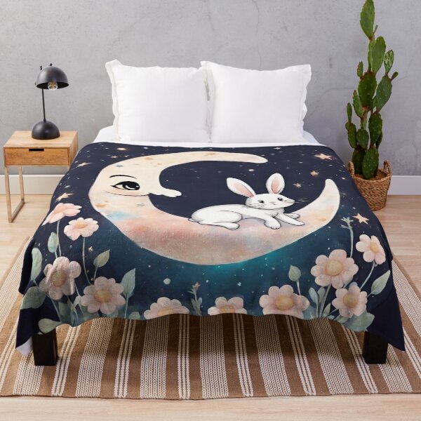 Item preview, Cute Bunny travelling on moon across Milky Way Galaxy designed and sold by Oorviart.