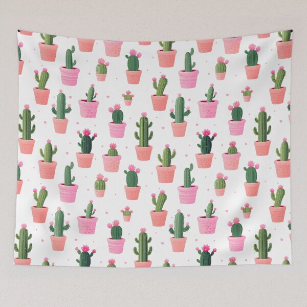 Item preview, Pink Cactus Print Pattern designed and sold by peachculture.
