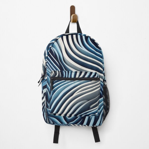 Item preview, Blue-black wave pattern designed and sold by blackwhiteblue.