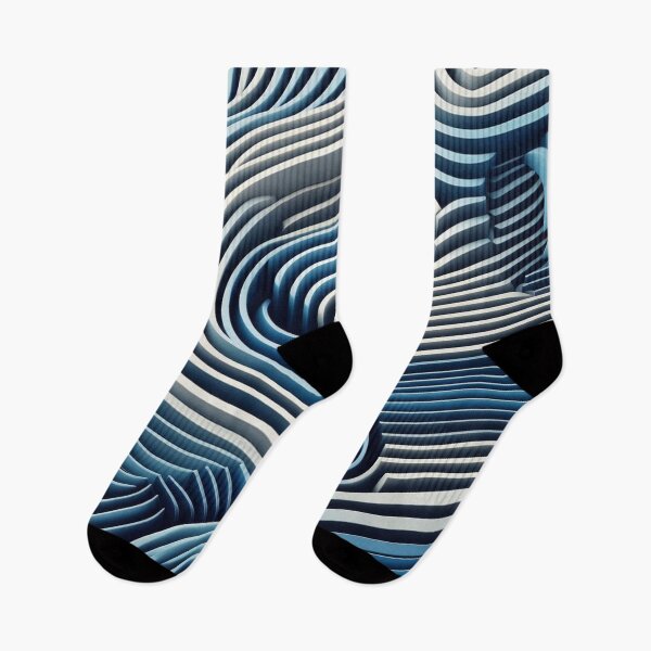 Item preview, Blue-black wave pattern designed and sold by blackwhiteblue.