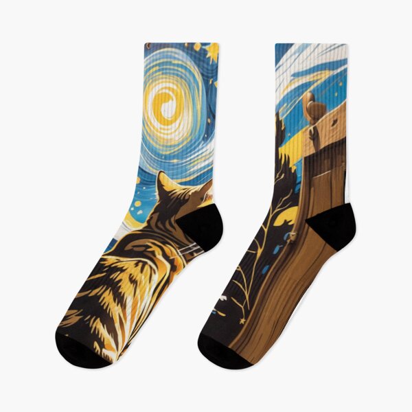 Item preview, If Banksy Met Van Gogh - A Cat and the Starry Night designed and sold by Butler in the Home.