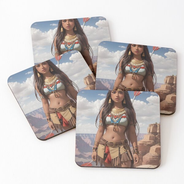 Item preview, Native American Beautiful Warrior Girl Amazing Hunters designed and sold by Badowolf.