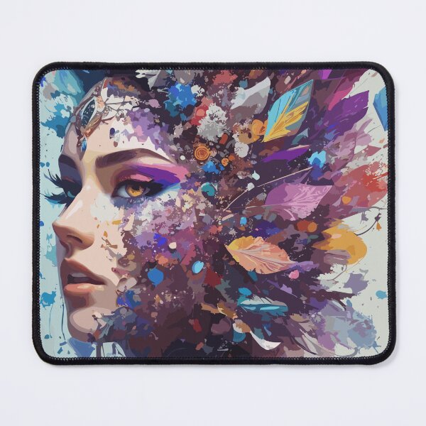 Item preview, Feathered Beauty Abstract Portrait designed and sold by TheCatsCorner.
