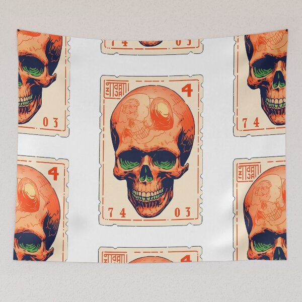 Item preview, Soviet Space Program- Alien Skull Stamp 20 designed and sold by octoboobs.