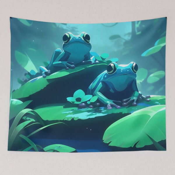 Item preview, Serene Waterscapes with Blue Frog Companions designed and sold by Omoplata.
