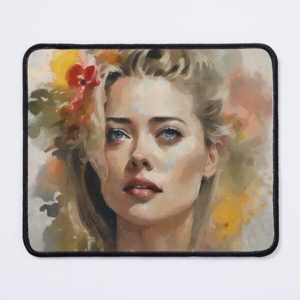 Item preview, Amber Heard in worm watercolors designed and sold by bogfl.