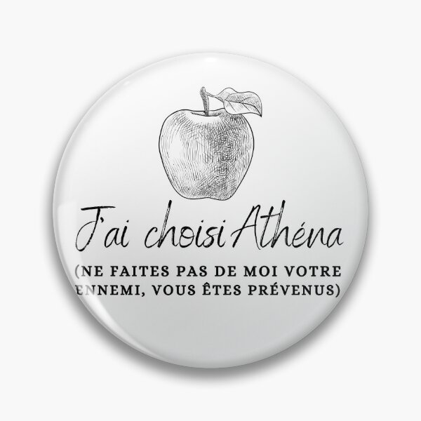 Item preview, "J'ai Choisi Athéna (Ne Faites Pas de Moi Votre Ennemi, Vous Êtes Prévenus)" Golden Apple of Discord Greek Mythology Judgment of Paris designed and sold by Damoiseau.