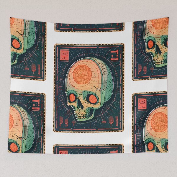 Item preview, Soviet Space Program- Alien Skull Stamp 21 designed and sold by octoboobs.