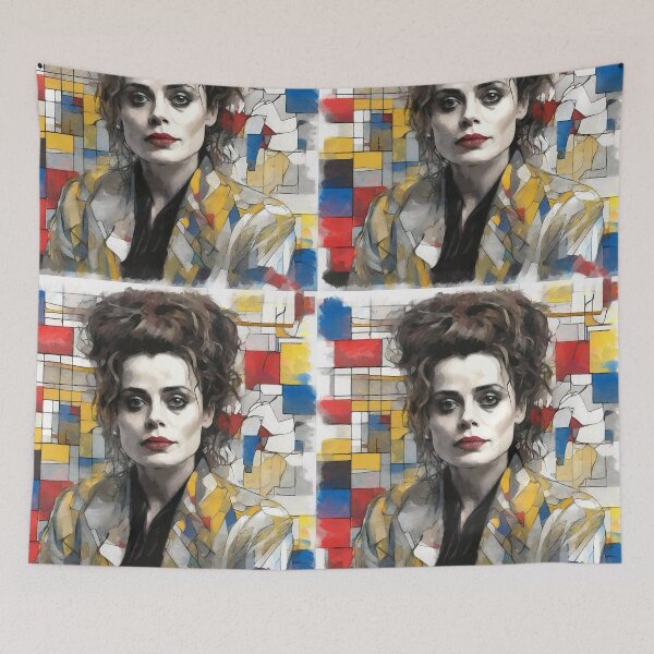 Item preview, Helena Bonham Carter in a checkered suit designed and sold by bogfl.