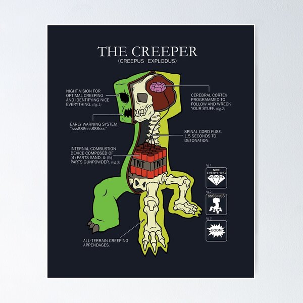 Minecraft Creeper Face Poster – My Hot Posters