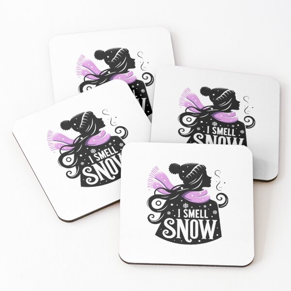 Item preview, I Smell Snow - Whimsical Silhouette with a Scarf designed and sold by Fenay Designs.