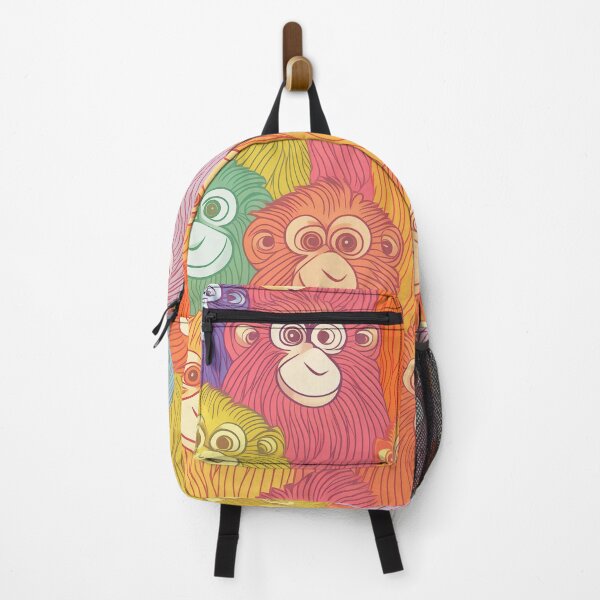 Aperçu de l'œuvre Défilé coloré des primates créée et vendue par EnchantArtCo.