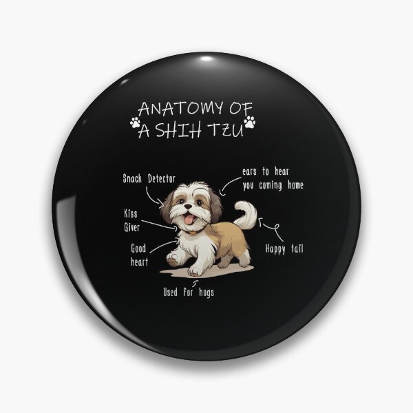 Item preview, Shih Tzu Anatomy - Funny Shih Tzu Mom Dad Gift designed and sold by Petensity.