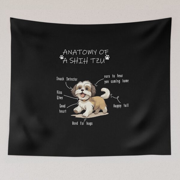 Item preview, Shih Tzu Anatomy - Funny Shih Tzu Mom Dad Gift designed and sold by Petensity.