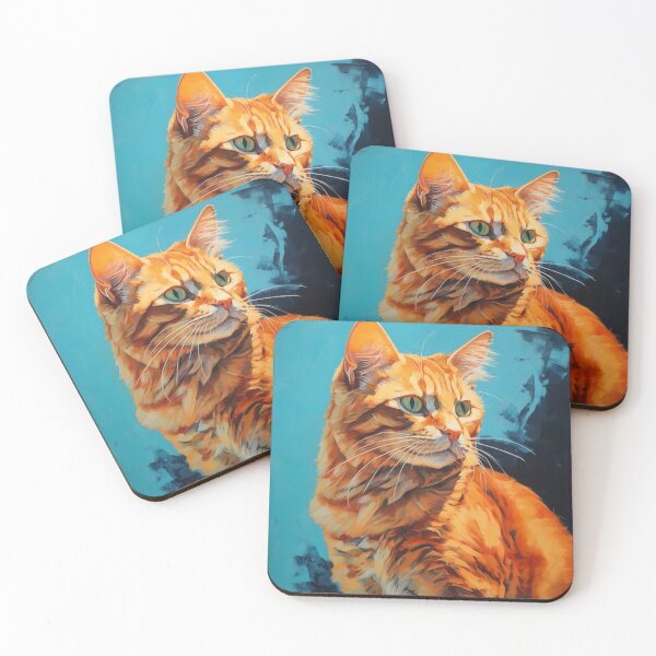 Item preview, Portrait of a Sunset Cat designed and sold by SereneArtStudio.