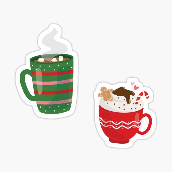 Item preview, Christmas Hot Cocoa Coffee Cups Set designed and sold by Callikala.