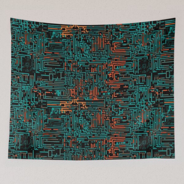Item preview, Digital Code Abstract Pattern designed and sold by SideSignal.