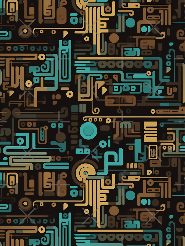 Thumbnail 4 of 4, iPhone Case, Digital Code Abstract Pattern designed and sold by SideSignal.