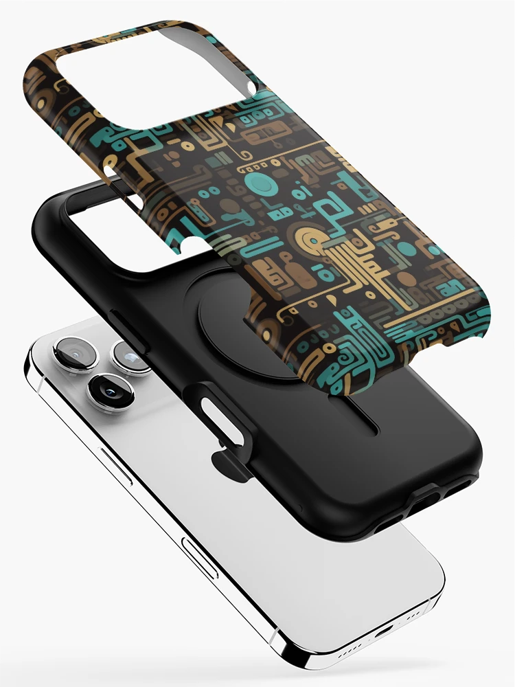 Thumbnail 2 of 4, iPhone Case, Digital Code Abstract Pattern designed and sold by SideSignal.