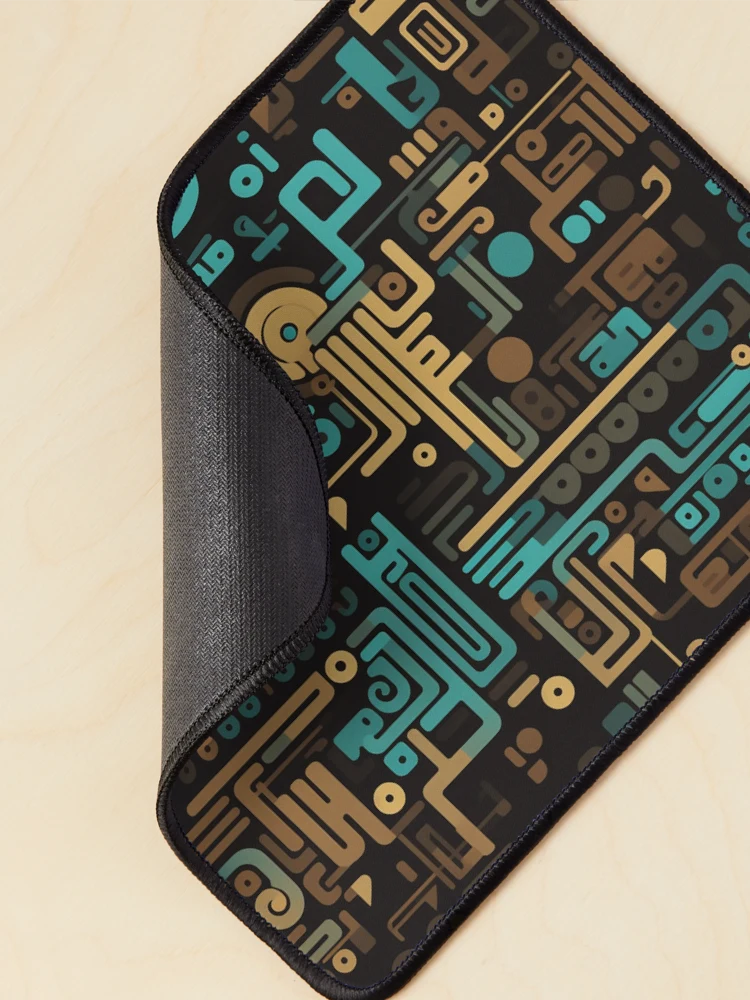 Thumbnail 2 of 5, Mouse Pad, Digital Code Abstract Pattern designed and sold by SideSignal.
