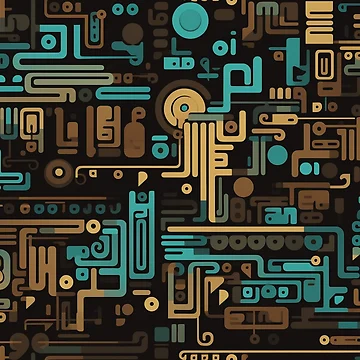 Artwork thumbnail, Digital Code Abstract Pattern by SideSignal