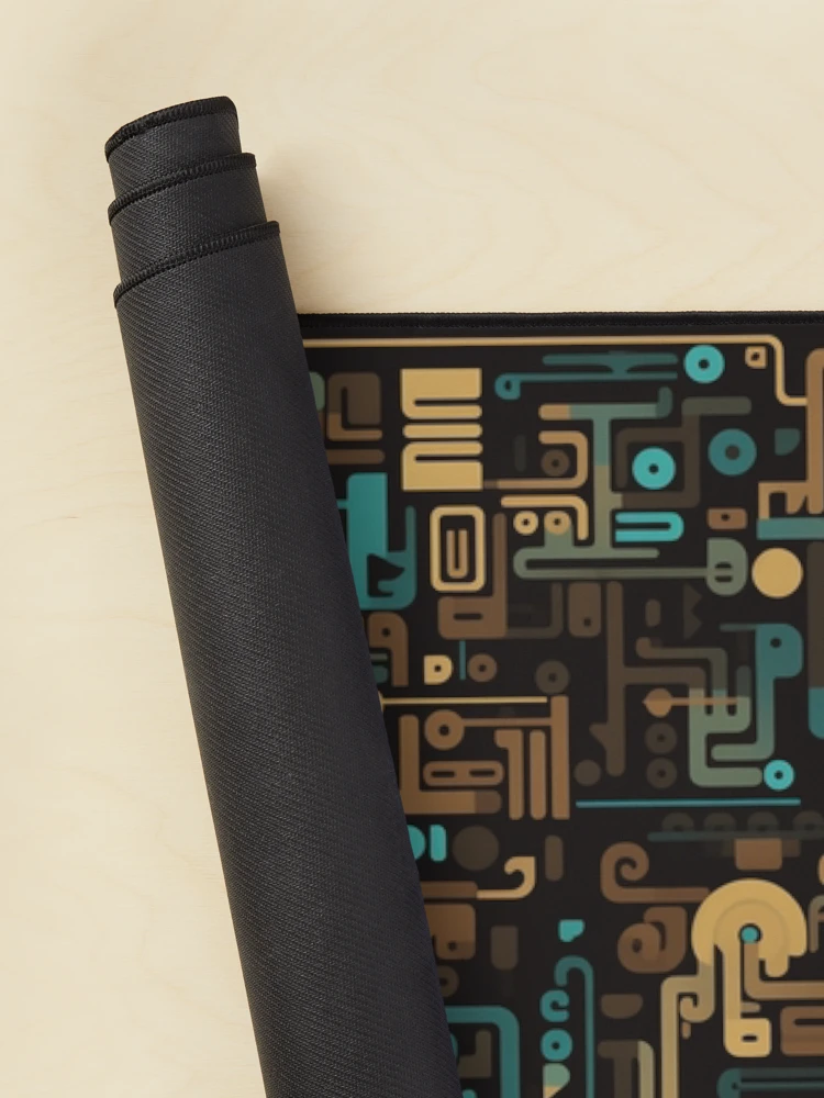 Thumbnail 2 of 5, Mouse Pad, Digital Code Abstract Pattern designed and sold by SideSignal.