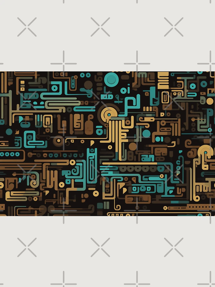 Thumbnail 6 of 6, Premium Oversized Sweatshirt, Digital Code Abstract Pattern designed and sold by SideSignal.