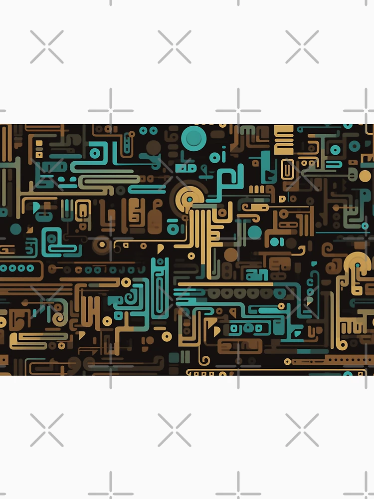 Thumbnail 6 of 6, Pullover Hoodie, Digital Code Abstract Pattern designed and sold by SideSignal.