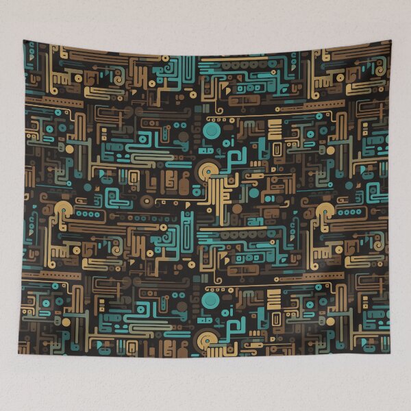 Item preview, Digital Code Abstract Pattern designed and sold by SideSignal.