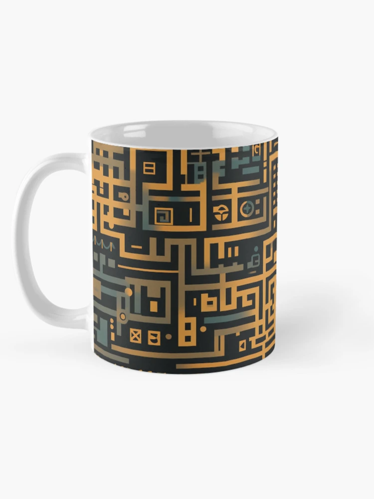 Thumbnail 5 of 6, Coffee Mug, Digital Code Abstract Pattern designed and sold by SideSignal.