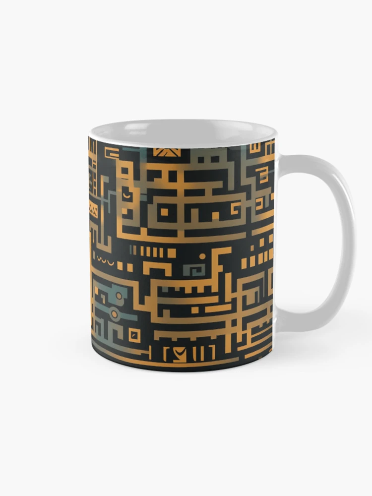 Thumbnail 3 of 6, Coffee Mug, Digital Code Abstract Pattern designed and sold by SideSignal.