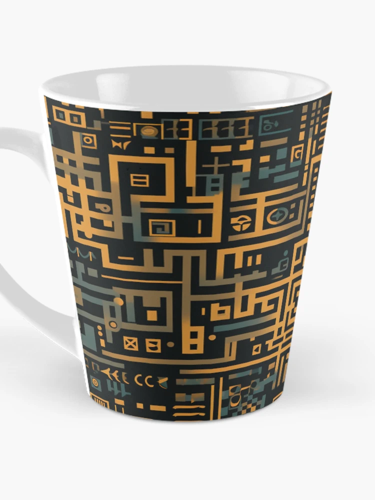 Thumbnail 3 of 4, Coffee Mug, Digital Code Abstract Pattern designed and sold by SideSignal.