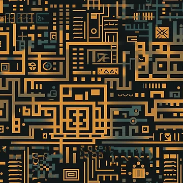 Artwork thumbnail, Digital Code Abstract Pattern by SideSignal