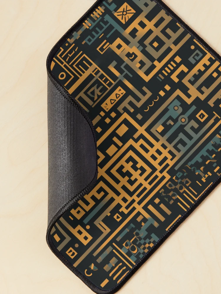 Thumbnail 2 of 5, Mouse Pad, Digital Code Abstract Pattern designed and sold by SideSignal.