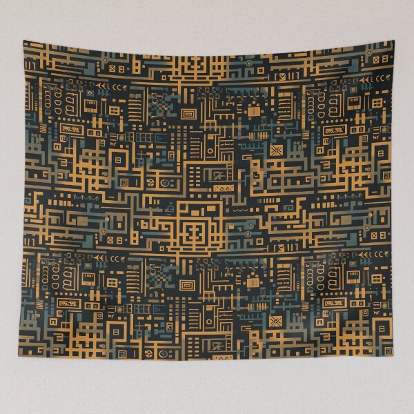 Item preview, Digital Code Abstract Pattern designed and sold by SideSignal.