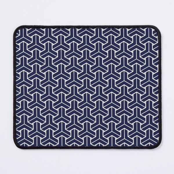 Item preview, Oriental Navy Blue White Japan Bishamon Pattern designed and sold by Digital Homestead.