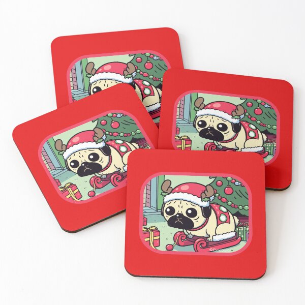 Item preview, Christmas  Pug designed and sold by PickledjoArt.