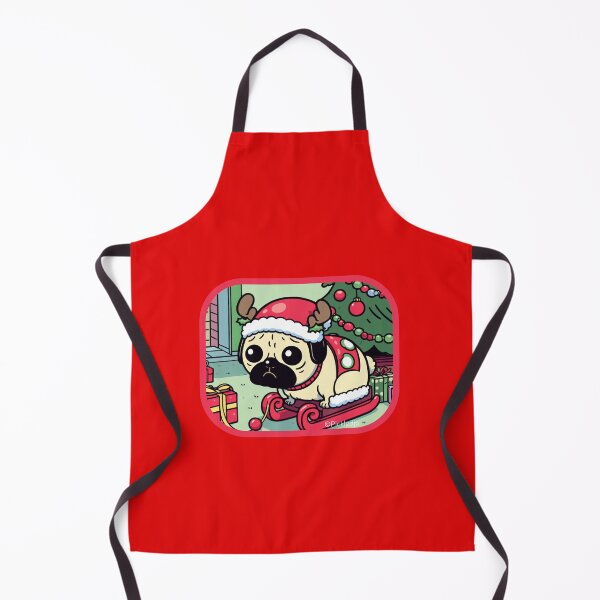 Artikelvorschau, Weihnachtsmops entworfen und verkauft von PickledjoArt.