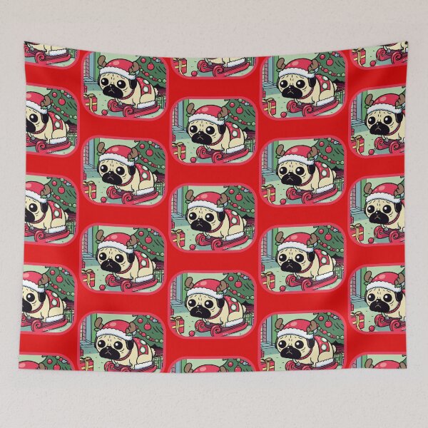 Item preview, Christmas  Pug designed and sold by PickledjoArt.