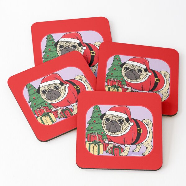 Item preview, Santa Pug    designed and sold by PickledjoArt.