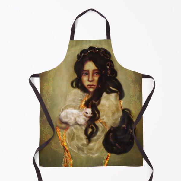 Item preview, Witch Queen Portrait Dark Academia Portrait Royalcore Queen Holding White Ferret designed and sold by Monica Laipple.