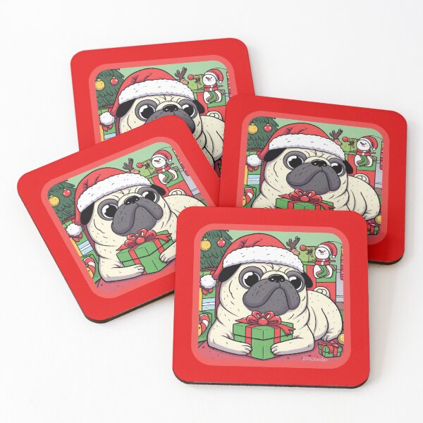 Item preview, Xmas Santa Pug    designed and sold by PickledjoArt.