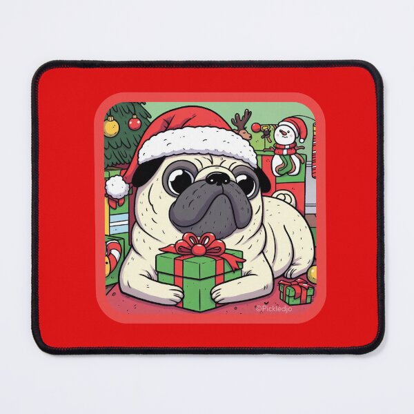 Item preview, Xmas Santa Pug designed and sold by PickledjoArt.