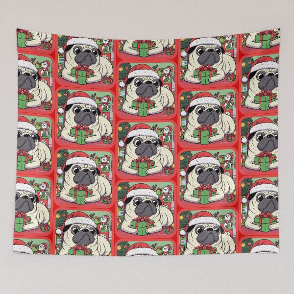 Item preview, Xmas Santa Pug    designed and sold by PickledjoArt.