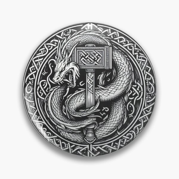 Item preview, vegvesir Dragon and Iron Hammer" designed and sold by Zizimo.